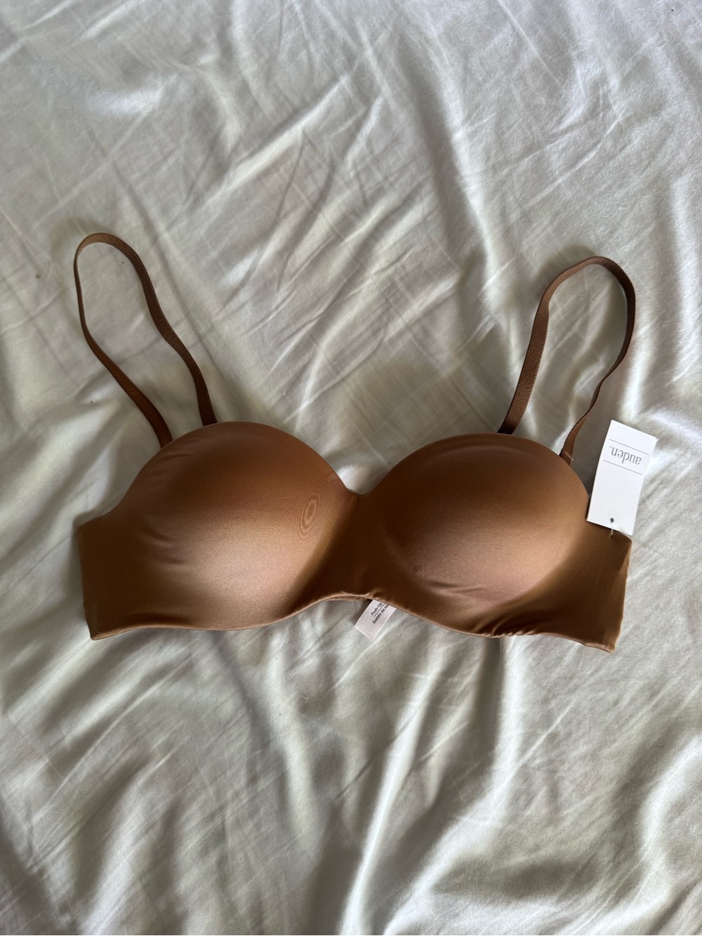 NWT Auden Push Up Strapless Bra Camel 34B